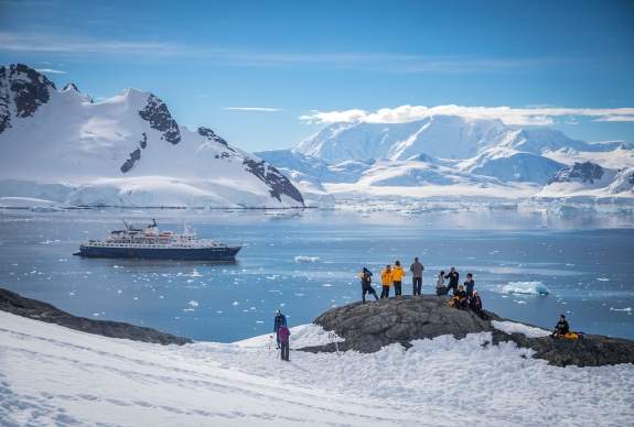 Ocean Adventurer in Paradise Harbour, Antarctic Peninsula